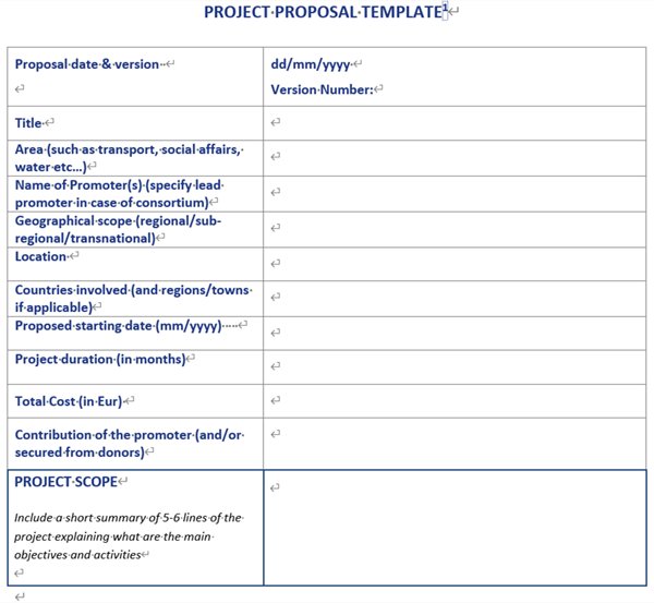 Project proposal模板