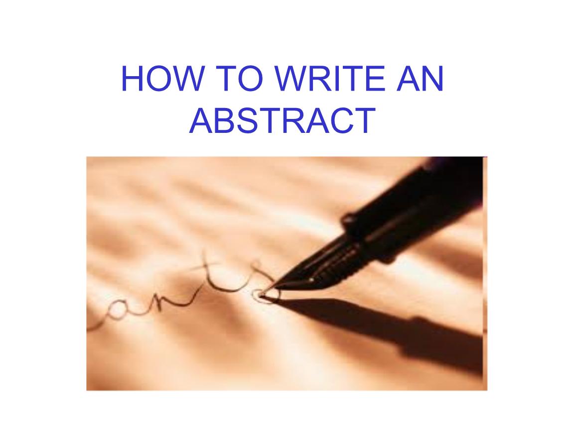 英文摘要(Abstract)应该怎么写