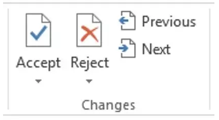 接受或拒绝修订 接受或拒绝修订