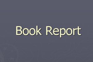 Book Report(读书报告)如何写?