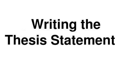 Thesis Statement详解？