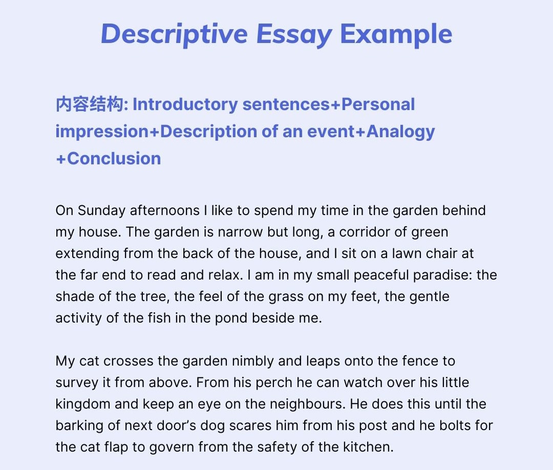 留学论文Essay怎么写, 斯笔客教育帮你斩获高分论文. 4 Descriptive Essay