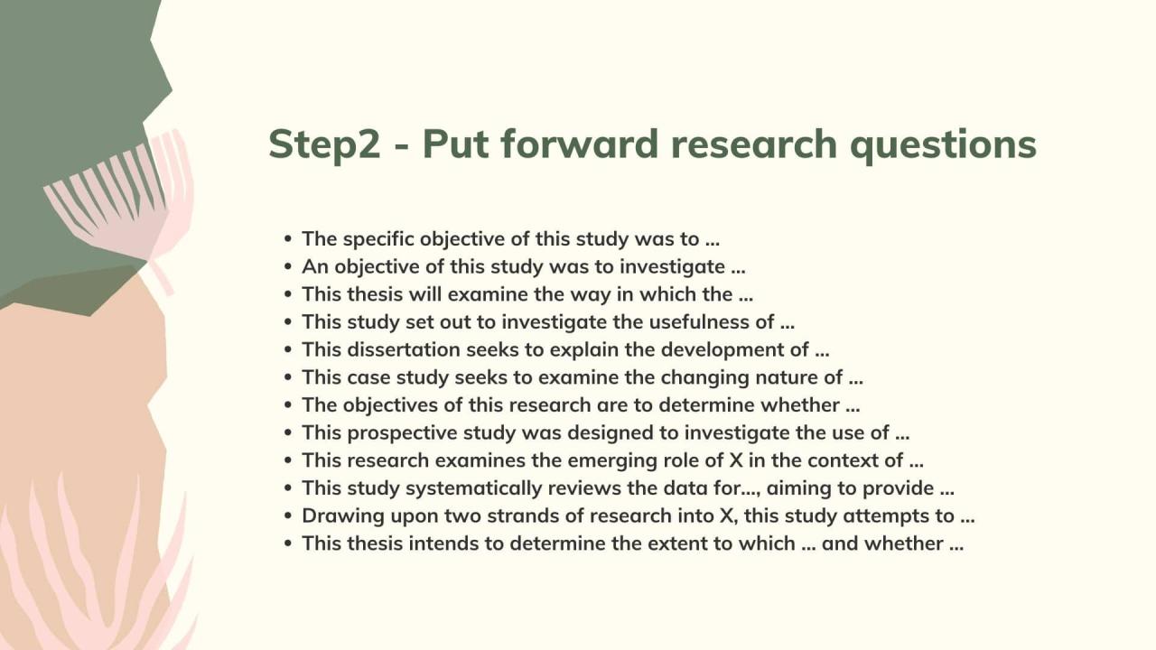 Step2 Put forward research questions