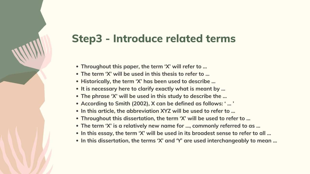 Step3 Introduce related terms