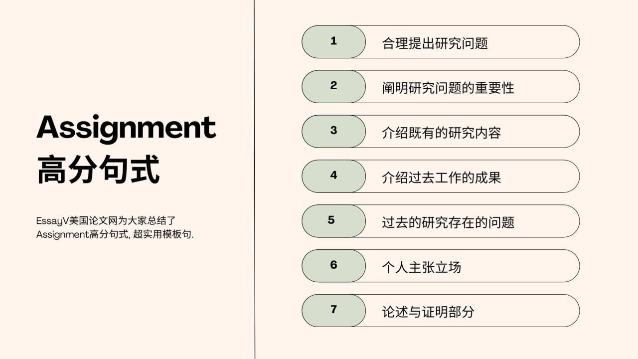 Assignment高分句式