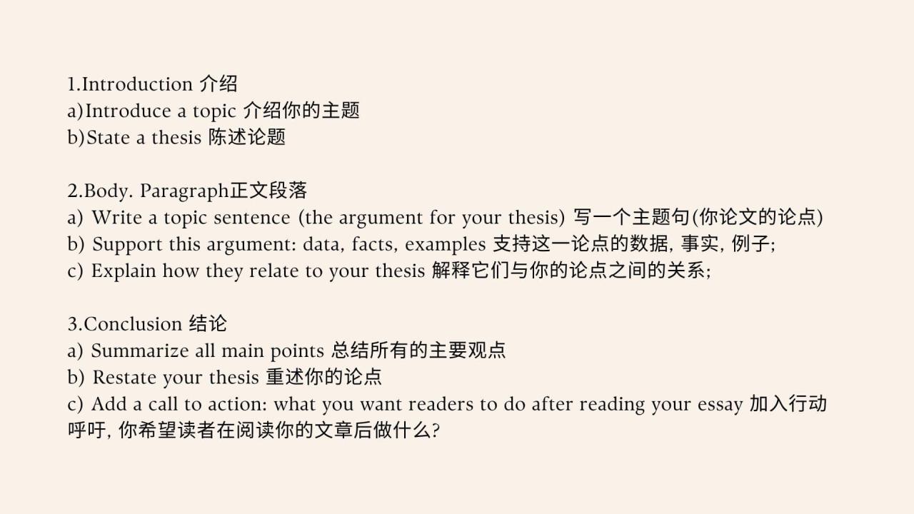 Essay Outline格式