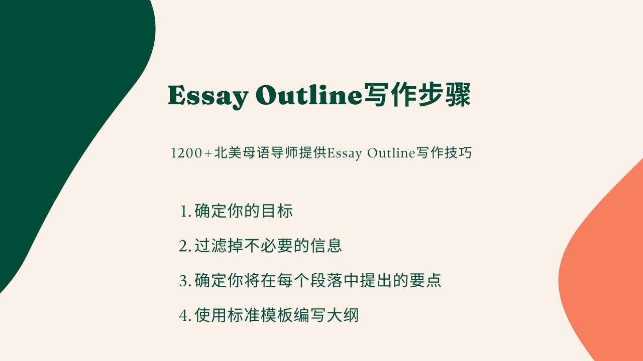 Essay Outline写作步骤