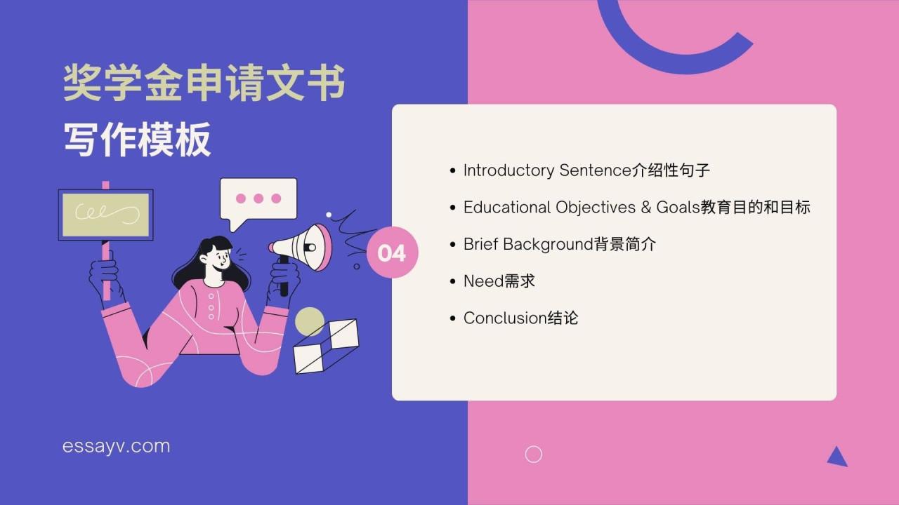 奖学金申请文书模板