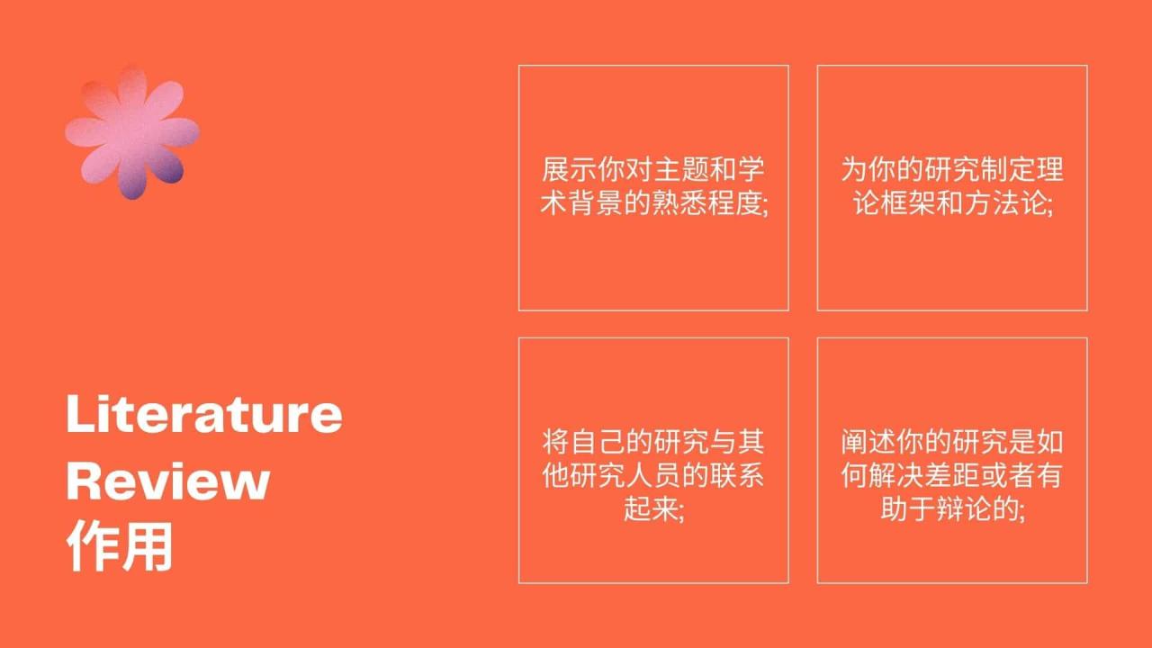 Literature Review 作用