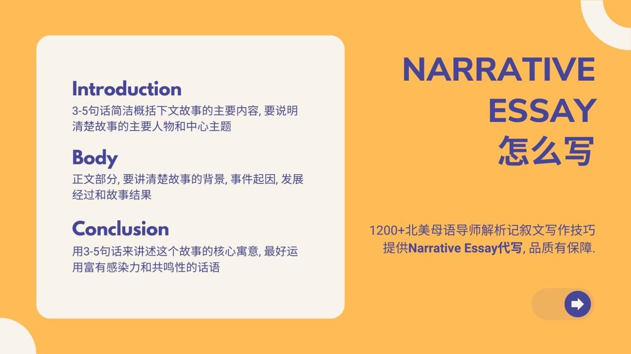Narrative Essay怎么写 1