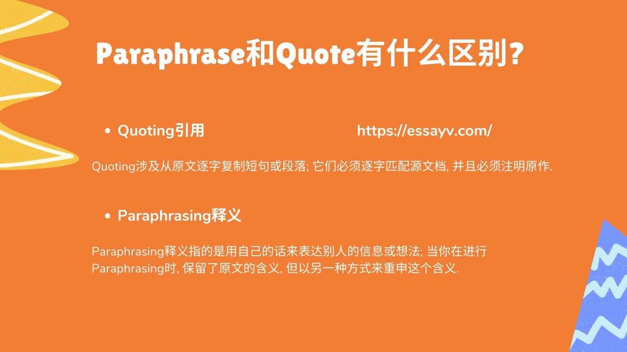 斯笔客教育解析Plagiarism常见类型英文论文降重技巧. 2 Paraphrase和Quote有什么区别