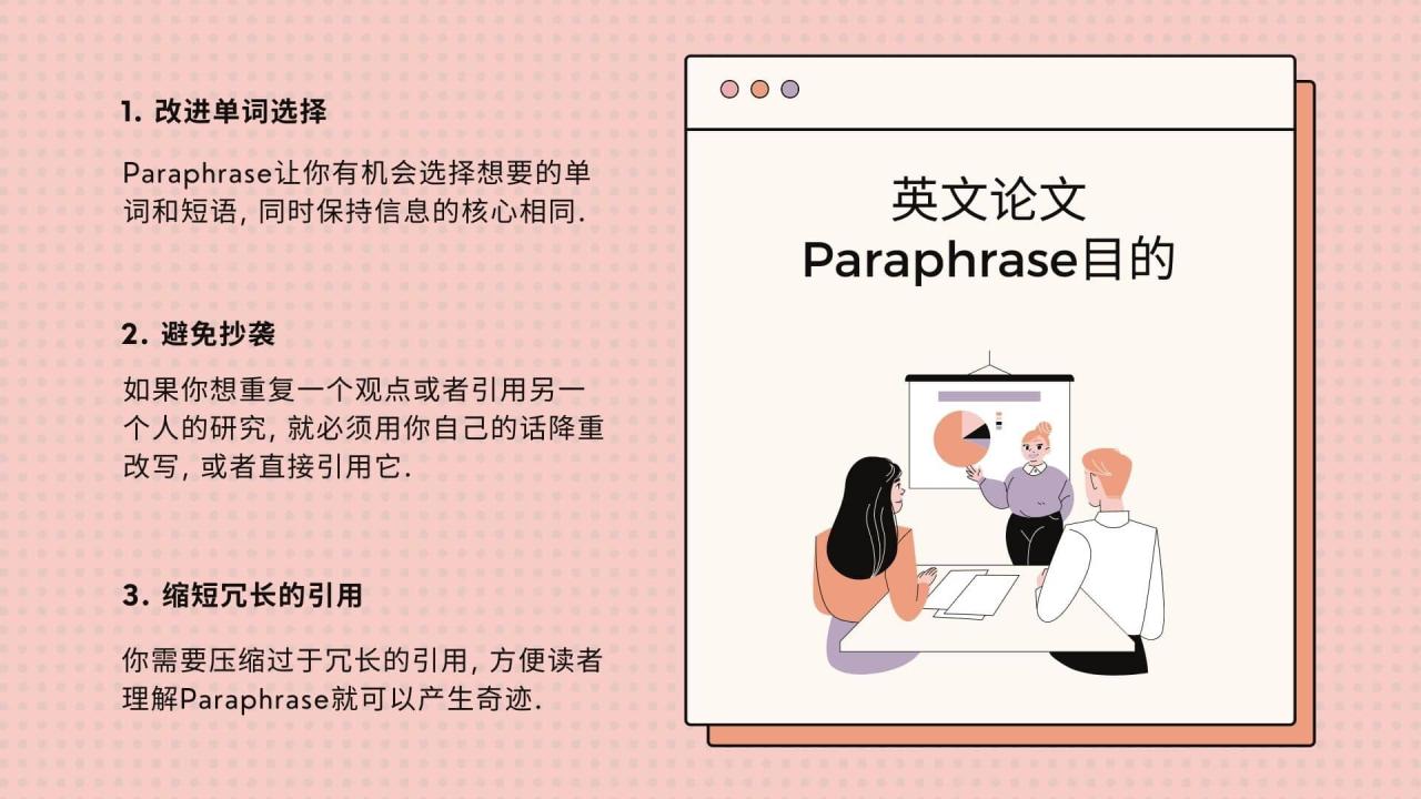 英文论文 Paraphrase目的