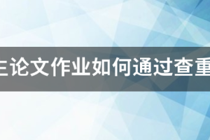 留学生论文作业如何通过查重检测