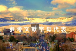 参考文献字母代表