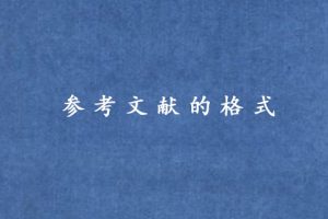 参考文献的格式