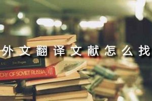 外文翻译文献怎么找