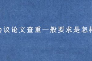 ei会议论文查重一般要求是怎样的呢?