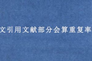 论文引用文献部分会算重复率吗?