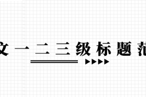 论文一二三级标题范本