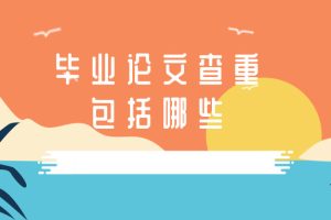 毕业论文查重包括哪些