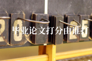 毕业论文打分由谁打