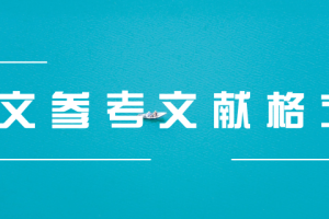 论文参考资料格式