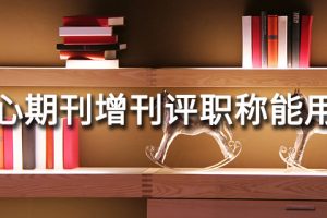 核心期刊增刊评职称能用吗