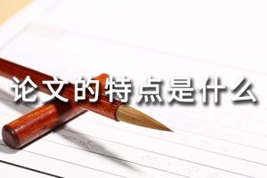 论文的特点是什么