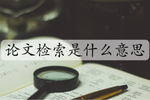 论文检索是什么意思