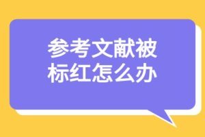 参考文献被标红怎么办
