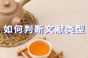 如何判断文献类型