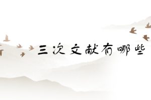 三次文献有哪些