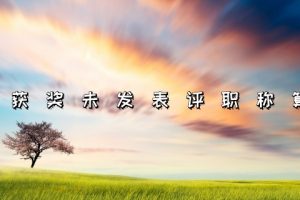 论文获奖未发表评职称算吗