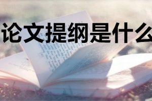论文提纲是什么