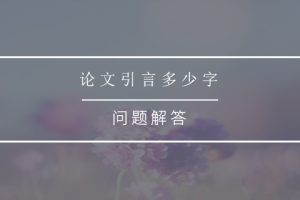 论文引言多少字